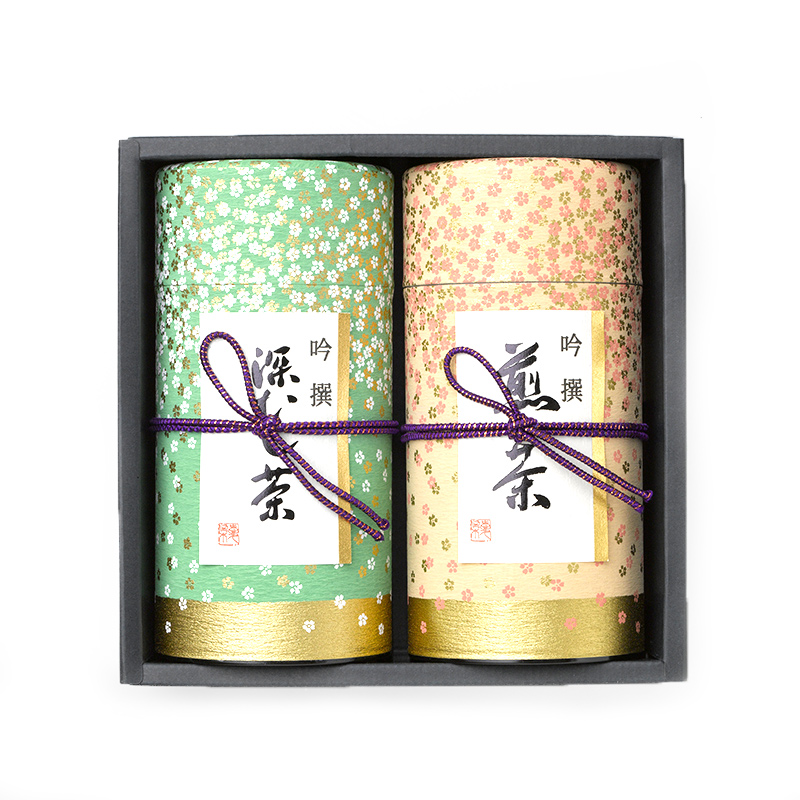 青嶂・艸人木　小花柄缶詰合